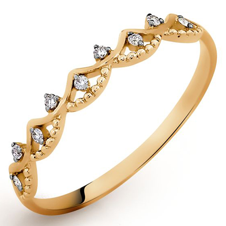 Кольцо, золото, бриллиант, Т141017326